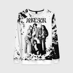 Свитшот женский Maneskin Монэскин, рок - группа, цвет: 3D-белый