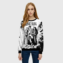 Свитшот женский Maneskin Монэскин, рок - группа, цвет: 3D-черный — фото 2