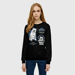 Свитшот женский Брюссельский Гриффон Brussels Griffon, цвет: 3D-черный — фото 2