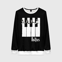 Свитшот женский THE BEATLES ЗНАМЕНИТАЯ КАРТИНКА, цвет: 3D-белый