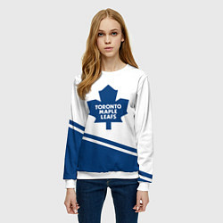 Свитшот женский Toronto Maple Leafs Торонто Мейпл Лифс, цвет: 3D-белый — фото 2