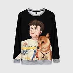 Свитшот женский Бульвар Депо с пёсиком, цвет: 3D-меланж