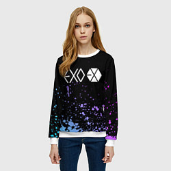 Свитшот женский EXO BAND - ЭХО, цвет: 3D-белый — фото 2