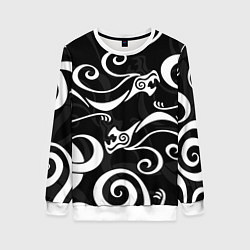 Свитшот женский ТАТУ ДРАКЕНА БЕЛЫЕ ДРАКОНЫ, ТОКИЙСКИЕ МСТИТЕЛИ, цвет: 3D-белый