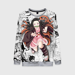 Свитшот женский Незуко Камадо на манге, цвет: 3D-меланж