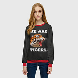 Свитшот женский Тигр We are tigers, цвет: 3D-красный — фото 2