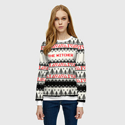 Свитшот женский Свитер The Witcher, цвет: 3D-белый — фото 2