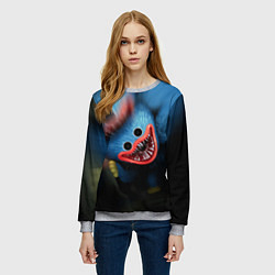 Свитшот женский ХАГИ ВАГИ, Я ТЕБЯ ПОЙМАЛ, цвет: 3D-меланж — фото 2