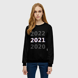 Свитшот женский 2020 2021 2022, цвет: 3D-черный — фото 2