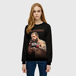 Свитшот женский Alexander The Grim Reape, цвет: 3D-черный — фото 2