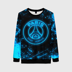 Свитшот женский PSG NEON STYLE SPORT ПСГ НЕОН, цвет: 3D-черный