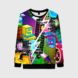 Женский свитшот Geometry Dash: Parallel Worlds