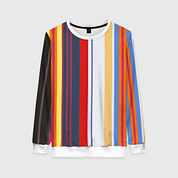 Свитшот женский Stripes Abstract, цвет: 3D-белый