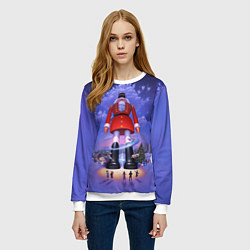 Свитшот женский New Years Nutcracker giant, цвет: 3D-белый — фото 2