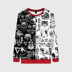 Женский свитшот THE WITCHER LOGOOMBING ВЕДЬМАК ПАТТЕРН