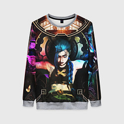 Свитшот женский ARCANE JINX ОБЛОЖКА LEAGUE OF LEGENDS, цвет: 3D-меланж