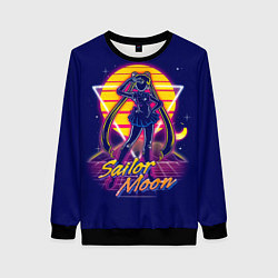 Свитшот женский Сейлор Мун космос, цвет: 3D-черный
