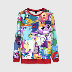 Свитшот женский My Little Pony Персонажи, цвет: 3D-красный