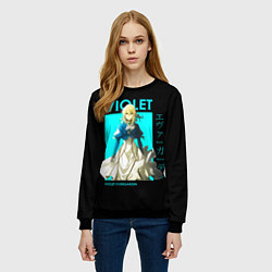 Свитшот женский VIOLET - Violet Evergarden, цвет: 3D-черный — фото 2