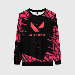 Свитшот женский Valorant паттерн, цвет: 3D-черный