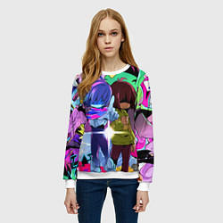 Свитшот женский Deltarune - Легенда о Руне Дельта, цвет: 3D-белый — фото 2