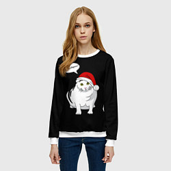 Свитшот женский КОТ БЕНДЕР ГДЕ ПОДАРКИ, цвет: 3D-белый — фото 2