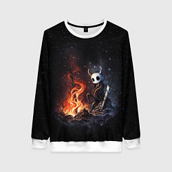 Свитшот женский HOLLOW KNIGHT У КОСТРА, цвет: 3D-белый
