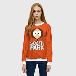 Свитшот женский Южный парк Кенни South Park, цвет: 3D-белый — фото 2