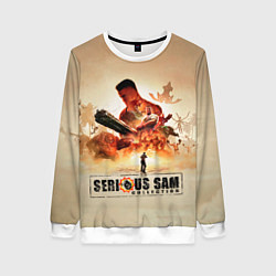 Свитшот женский Серьёзные Сэмы, цвет: 3D-белый