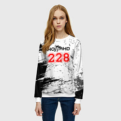 Свитшот женский 228 - Гранж, цвет: 3D-белый — фото 2