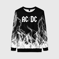 Свитшот женский ACDC Fire, цвет: 3D-черный