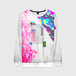 Свитшот женский Шаза Психоделика, цвет: 3D-белый