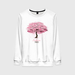 Свитшот женский Sakura Tree, цвет: 3D-белый