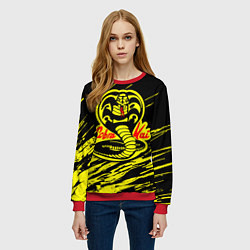 Свитшот женский Кобра Кай логотип, цвет: 3D-красный — фото 2