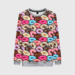 Свитшот женский Sweet donuts, цвет: 3D-меланж