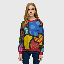 Свитшот женский В стиле ромеро бритто, цвет: 3D-красный — фото 2