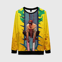Свитшот женский Chainsaw Man - Дэндзи, цвет: 3D-черный