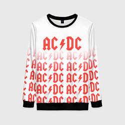 Свитшот женский Acdc Паттерн, цвет: 3D-черный