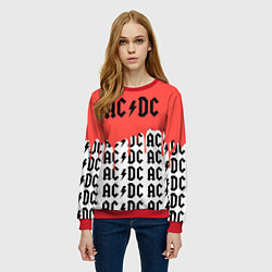 Свитшот женский Ac dc rock, цвет: 3D-красный — фото 2