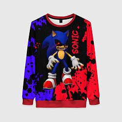 Свитшот женский Соник екзе Sonic exe, цвет: 3D-красный