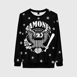 Свитшот женский Ramones Рамонес, цвет: 3D-черный