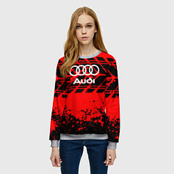 Свитшот женский Audi шины, цвет: 3D-меланж — фото 2