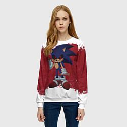 Свитшот женский Sonic Exe!, цвет: 3D-белый — фото 2