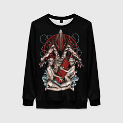 Свитшот женский Пирамидоголовый и медсестрички, цвет: 3D-черный