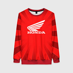 Свитшот женский Honda красные линии, цвет: 3D-красный