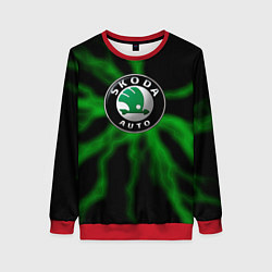 Свитшот женский Skoda - Гроза, цвет: 3D-красный