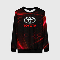 Свитшот женский Toyota sport соты, цвет: 3D-черный