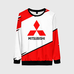 Свитшот женский Mitsubishi Logo Geometry, цвет: 3D-черный