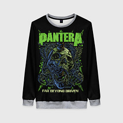 Свитшот женский Pantera green череп, цвет: 3D-меланж