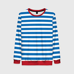 Свитшот женский ТЕЛЬНЯШКА ВДВ В ПОЛОСКУ, цвет: 3D-красный